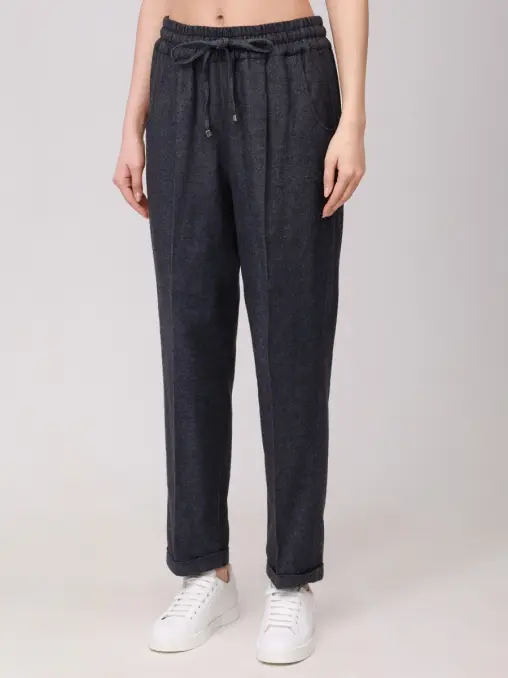 Брюки из кашемира и хлопка KITON