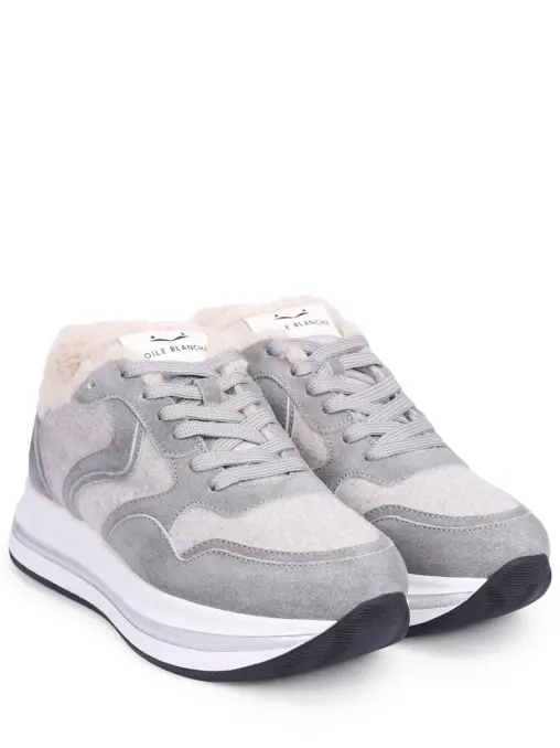 Кроссовки комбинированные на меху VOILE BLANCHE