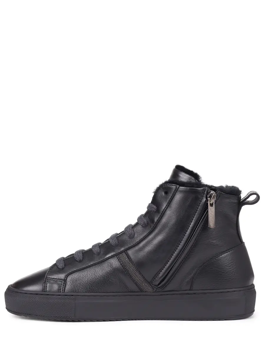 Кеды кожаные на меху