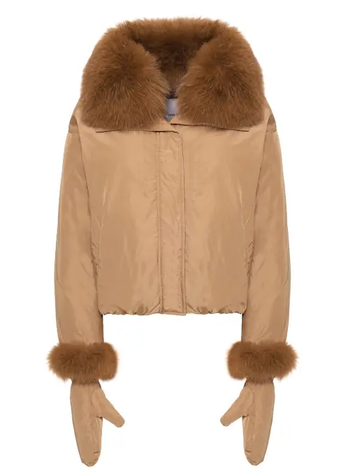 Пуховик однотонный YVES SALOMON