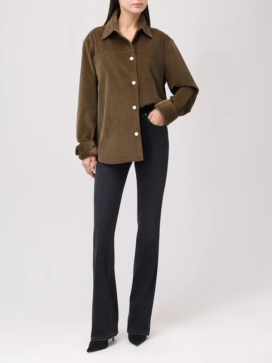 Джинсы-клеш хлопковые