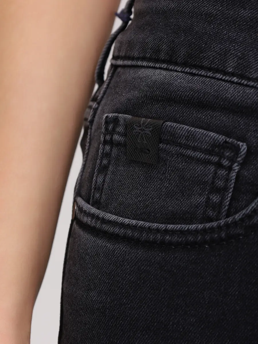 Джинсы-клеш хлопковые