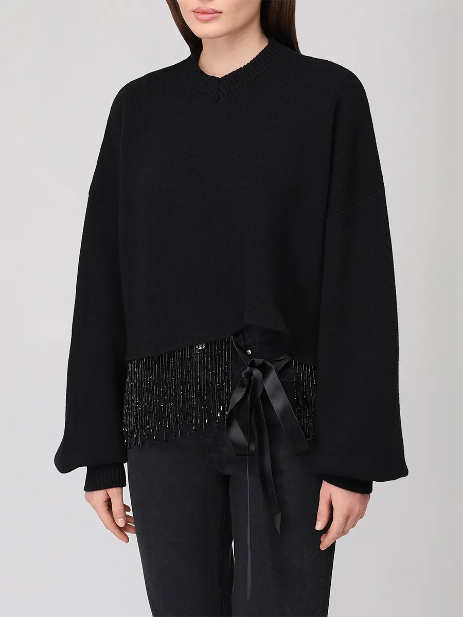 Джемпер из шерсти и шелка