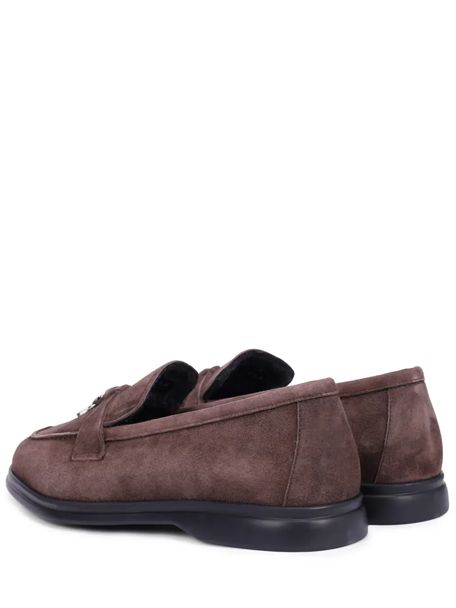 Лоферы замшевые на байке