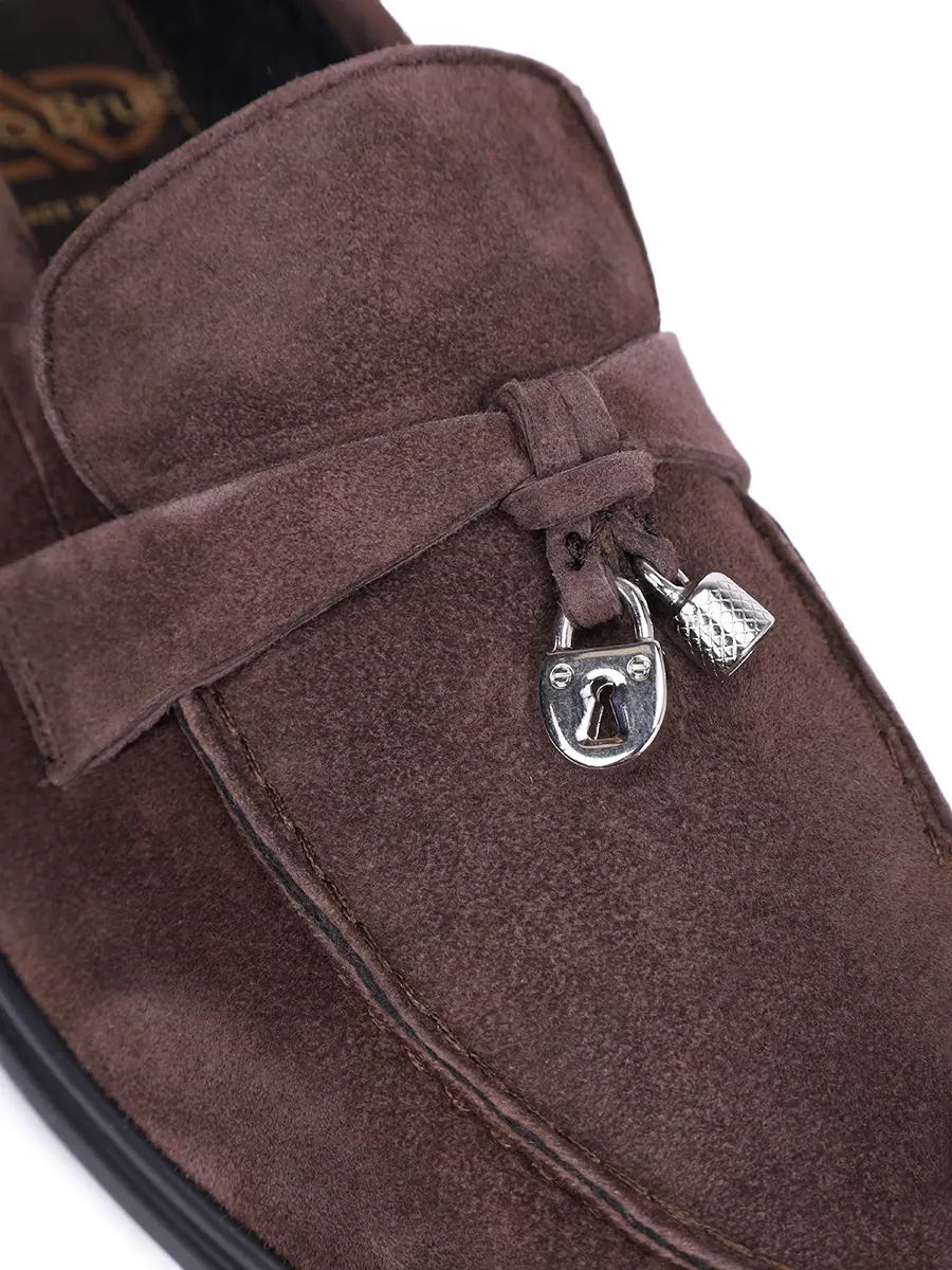 Лоферы замшевые на байке