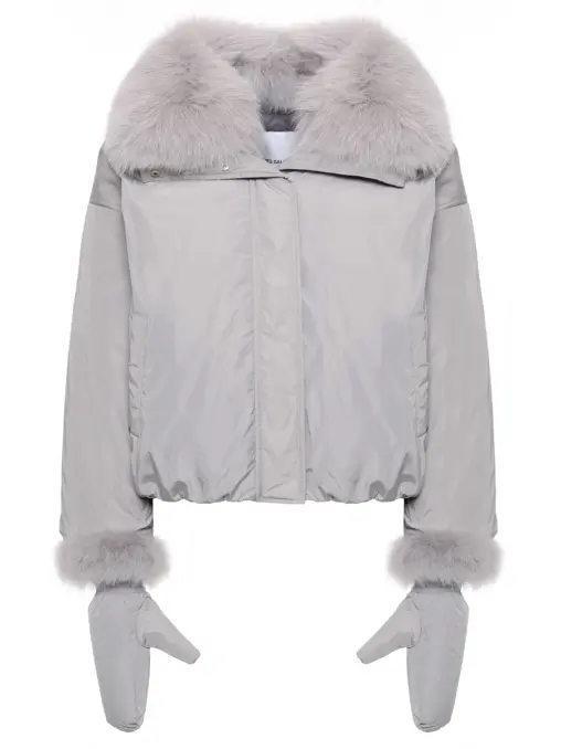 Пуховик однотонный YVES SALOMON