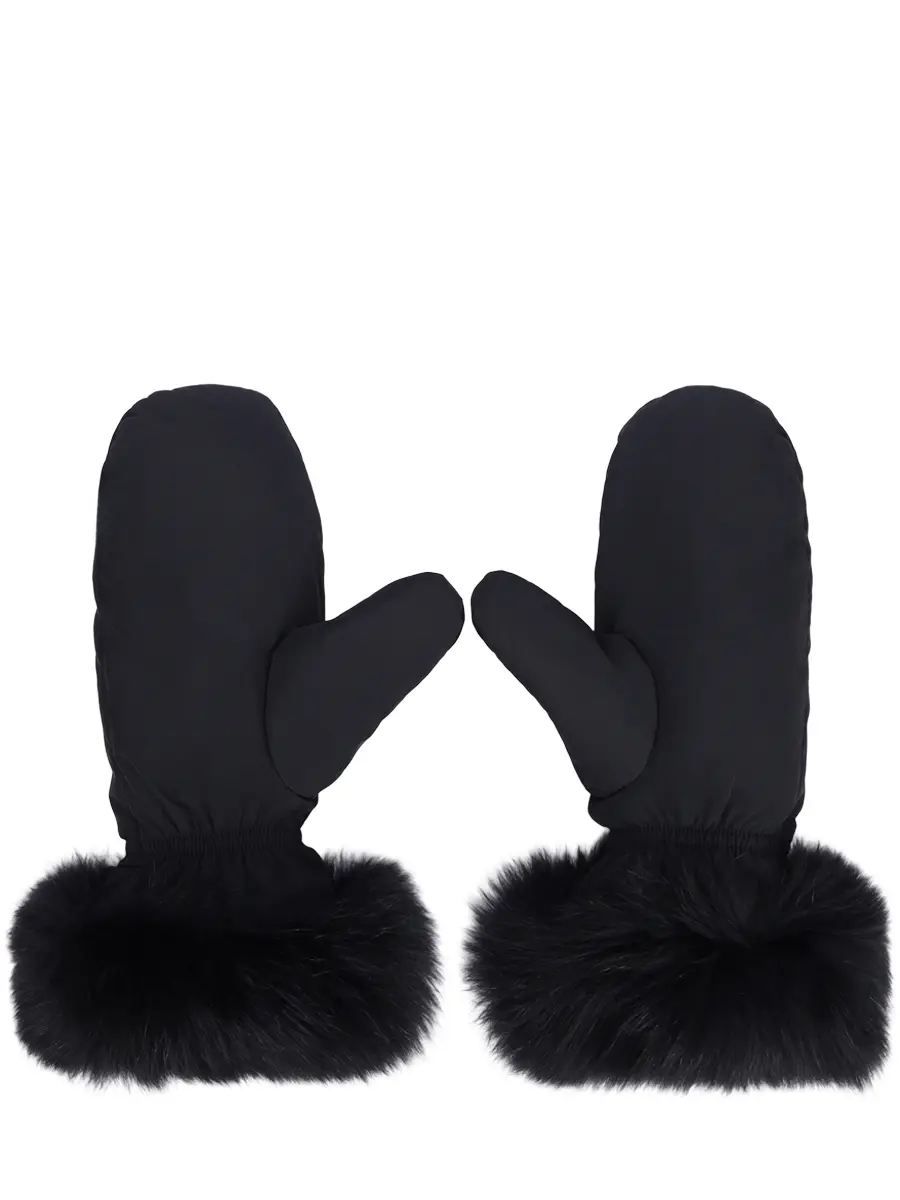 Варежки с мехом лисы