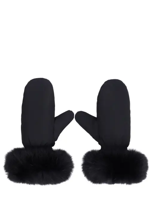 Варежки с мехом лисы YVES SALOMON