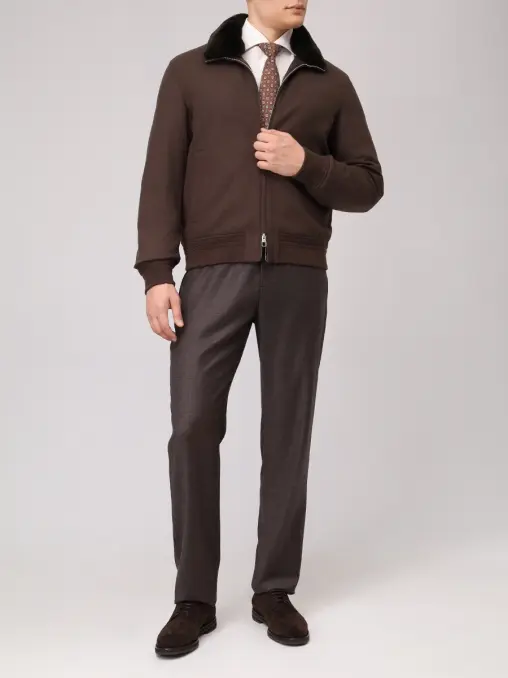 Рубашка Slim Fit шерстяная BRUNELLO CUCINELLI