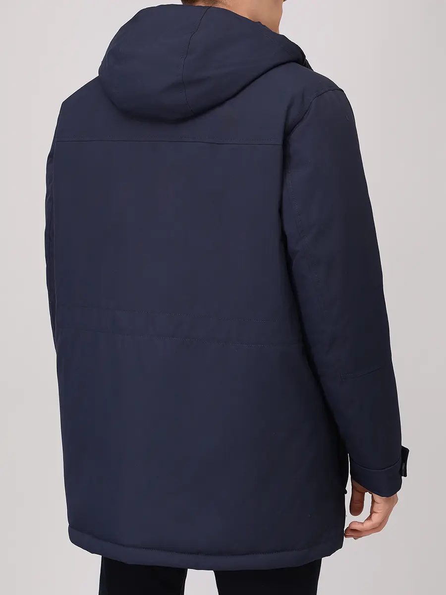 Пуховик однотонный