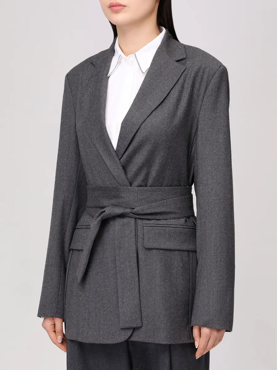 Пиджак из шерсти и вискозы