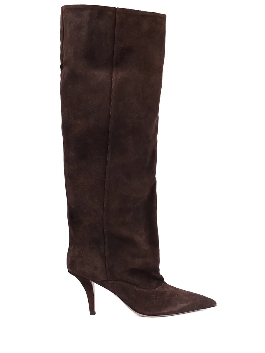 Сапоги замшевые