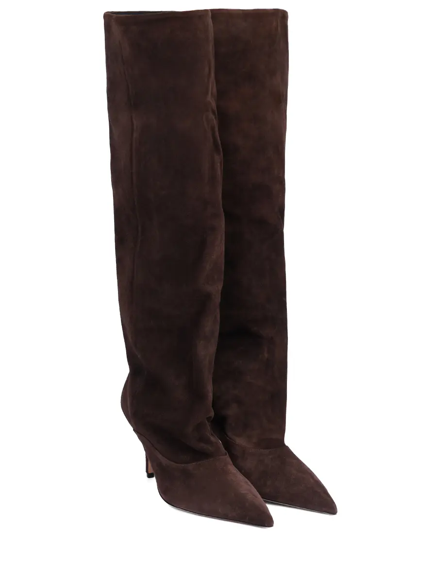 Сапоги замшевые