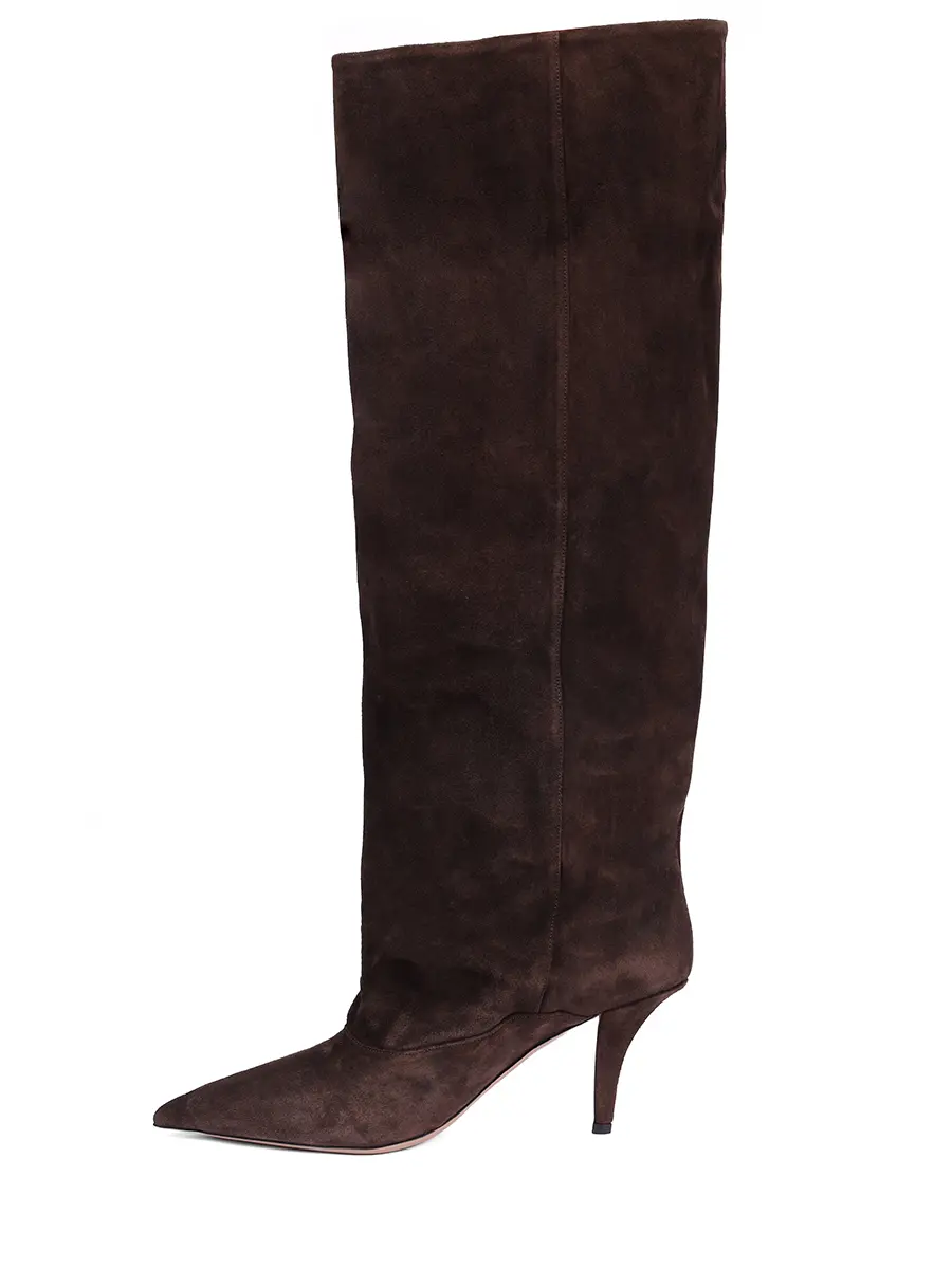 Сапоги замшевые