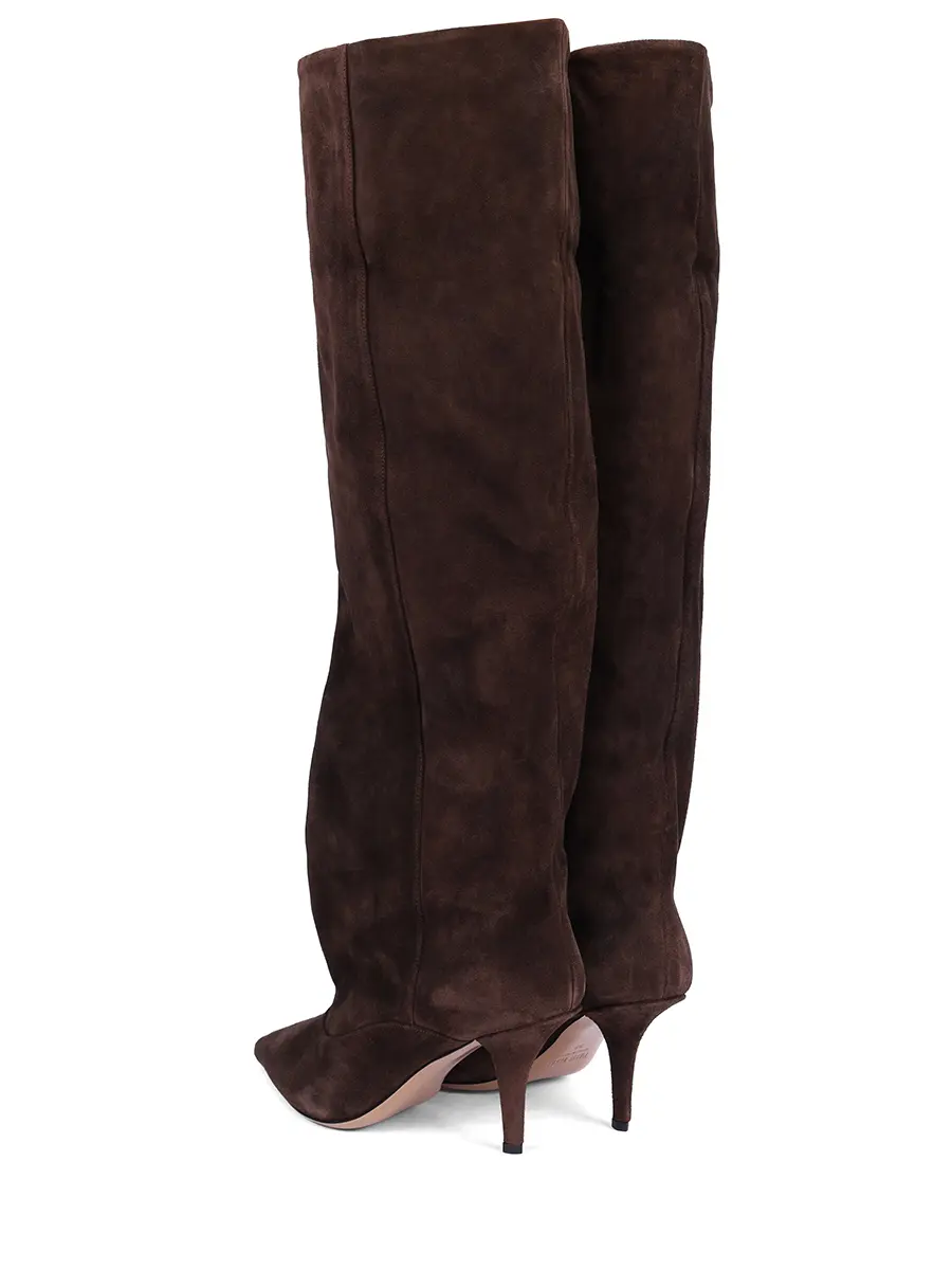 Сапоги замшевые