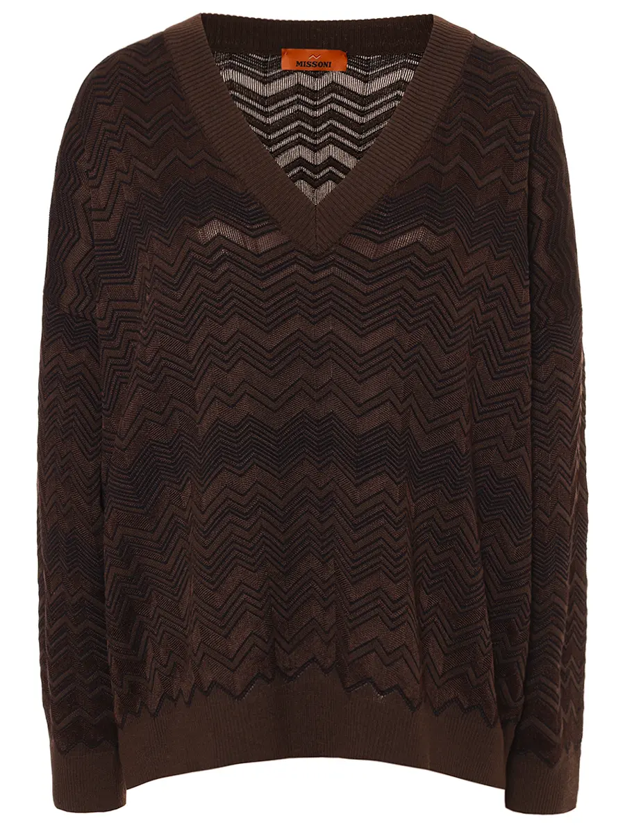 Пуловер из вискозы и шерсти