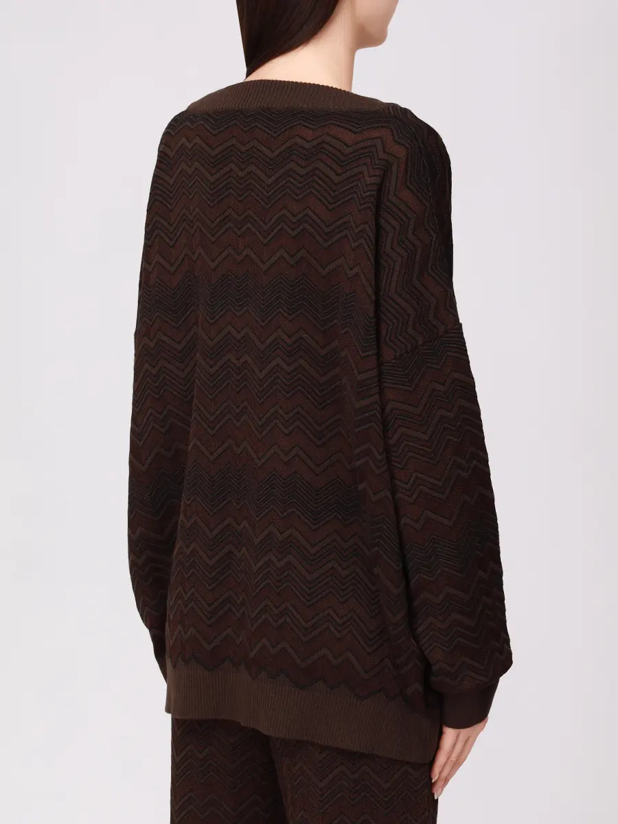 Пуловер из вискозы и шерсти