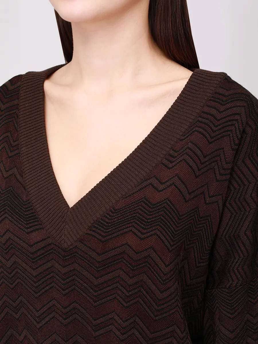 Пуловер из вискозы и шерсти