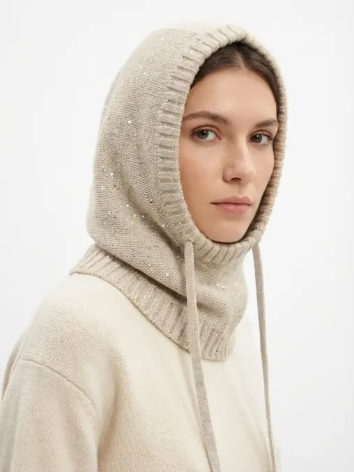 Капор из шерсти и кашемира GRAN SASSO