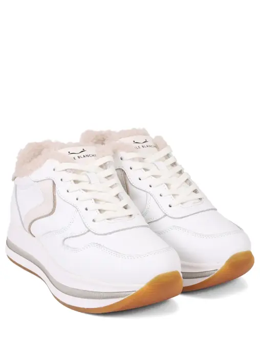 Кроссовки кожаные на меху VOILE BLANCHE