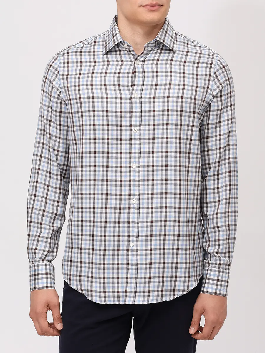 Рубашка Regular Fit из хлопка и лиоцелла