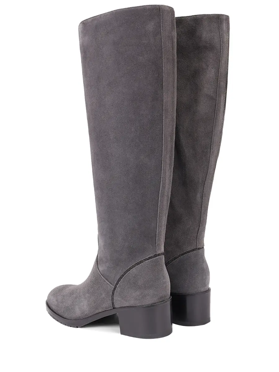 Сапоги замшевые