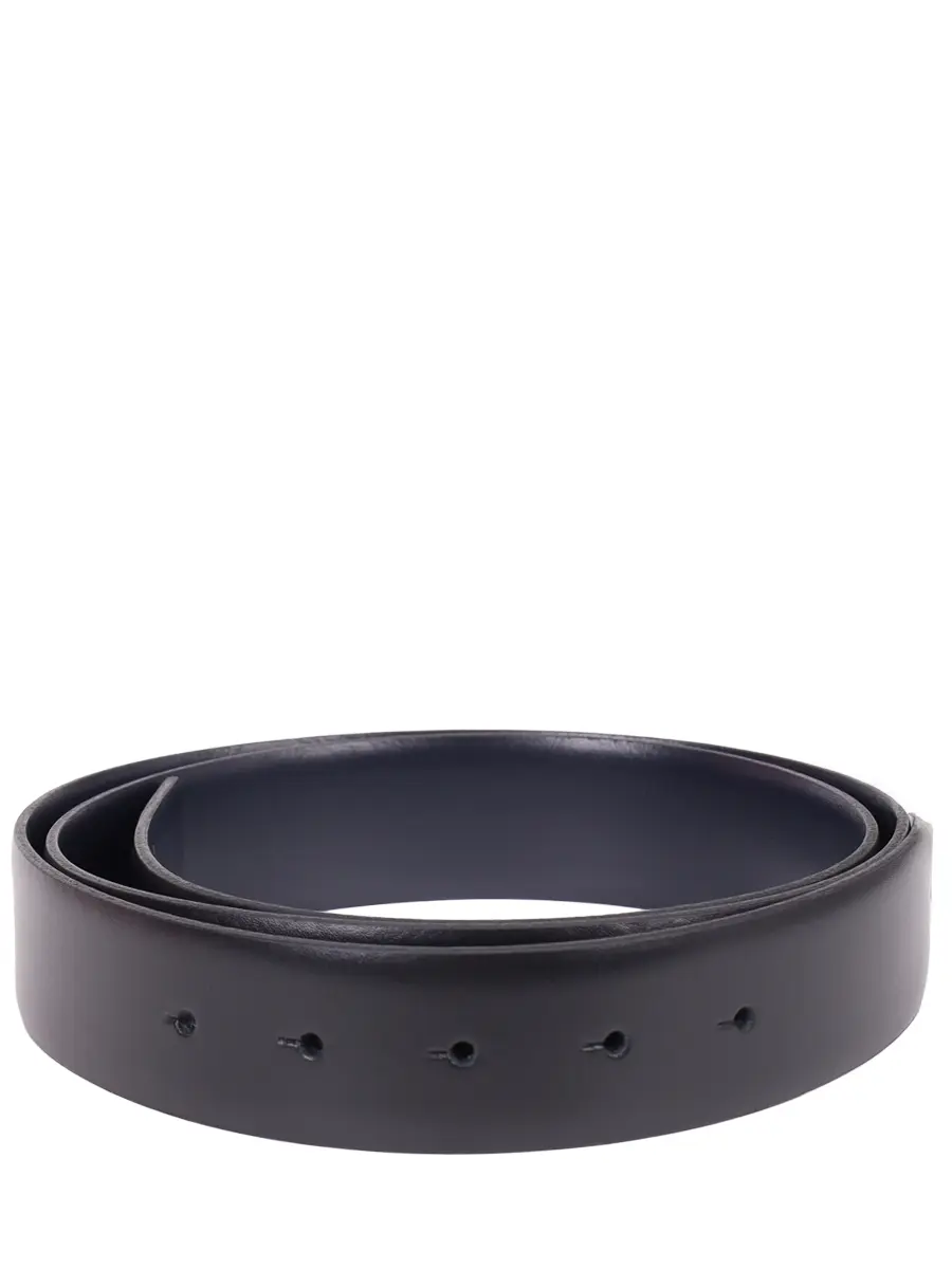 Ремень двусторонний кожаный с пряжками