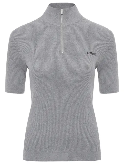 Поло хлопковое MIU MIU