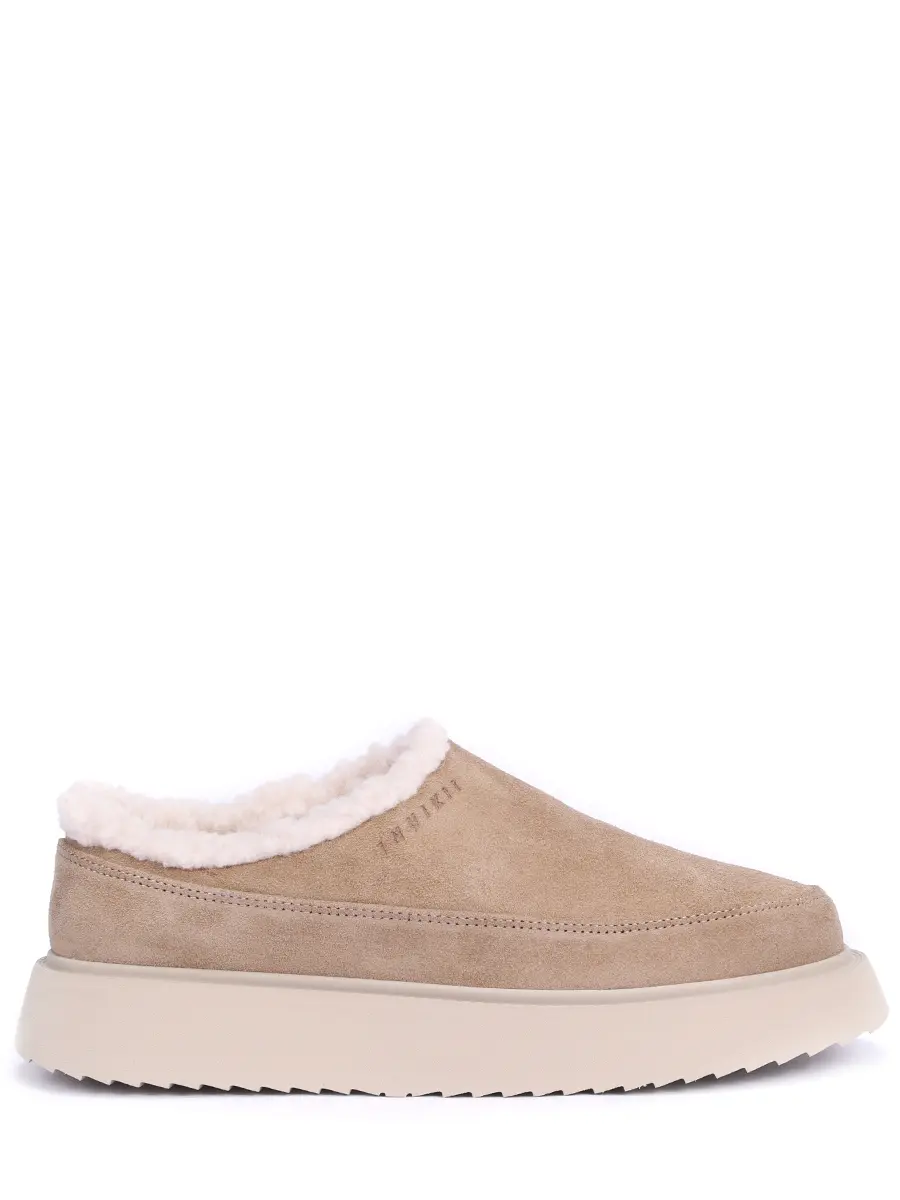 Сабо замшевые на меху