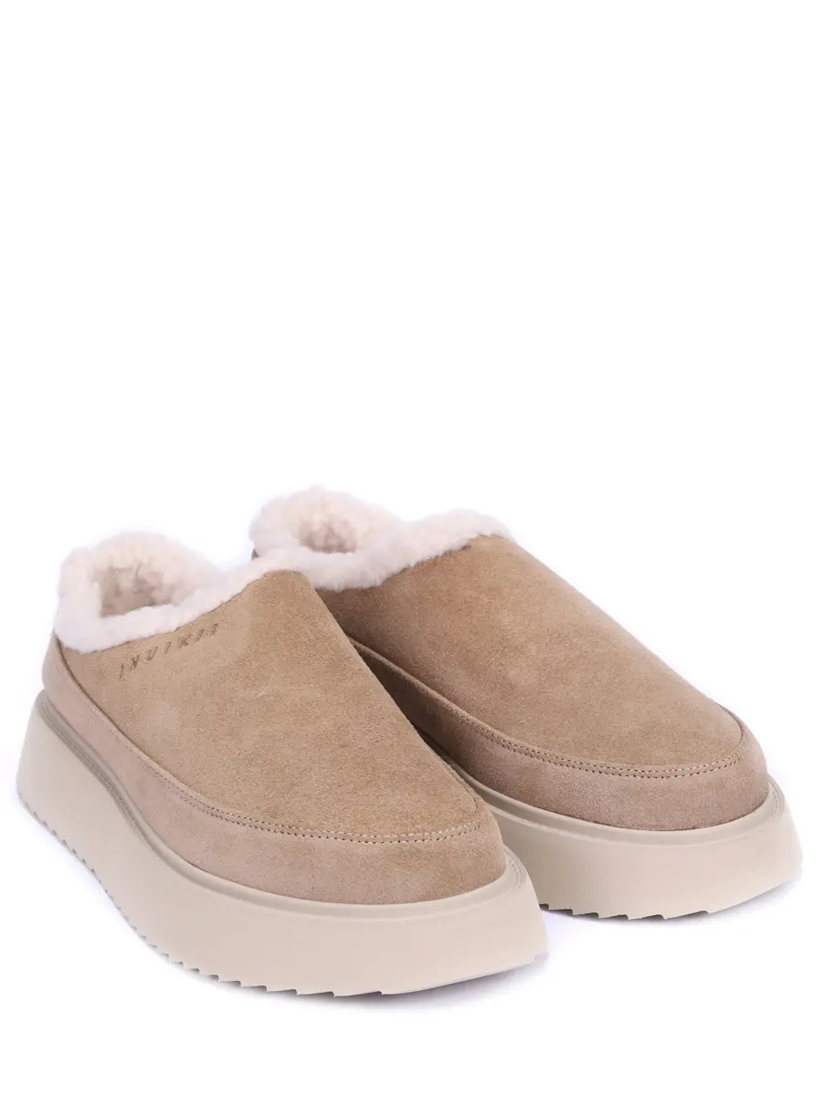 Сабо замшевые на меху