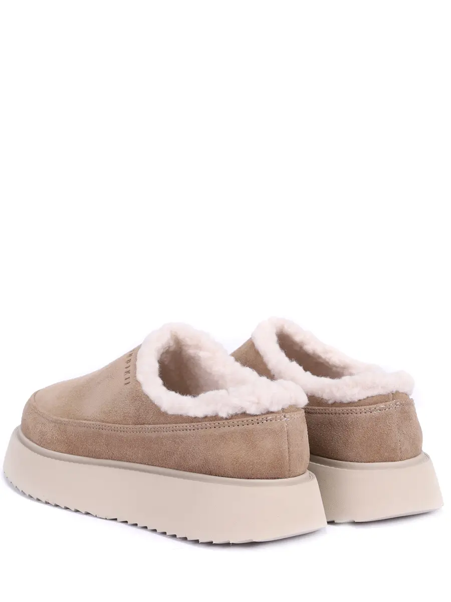 Сабо замшевые на меху