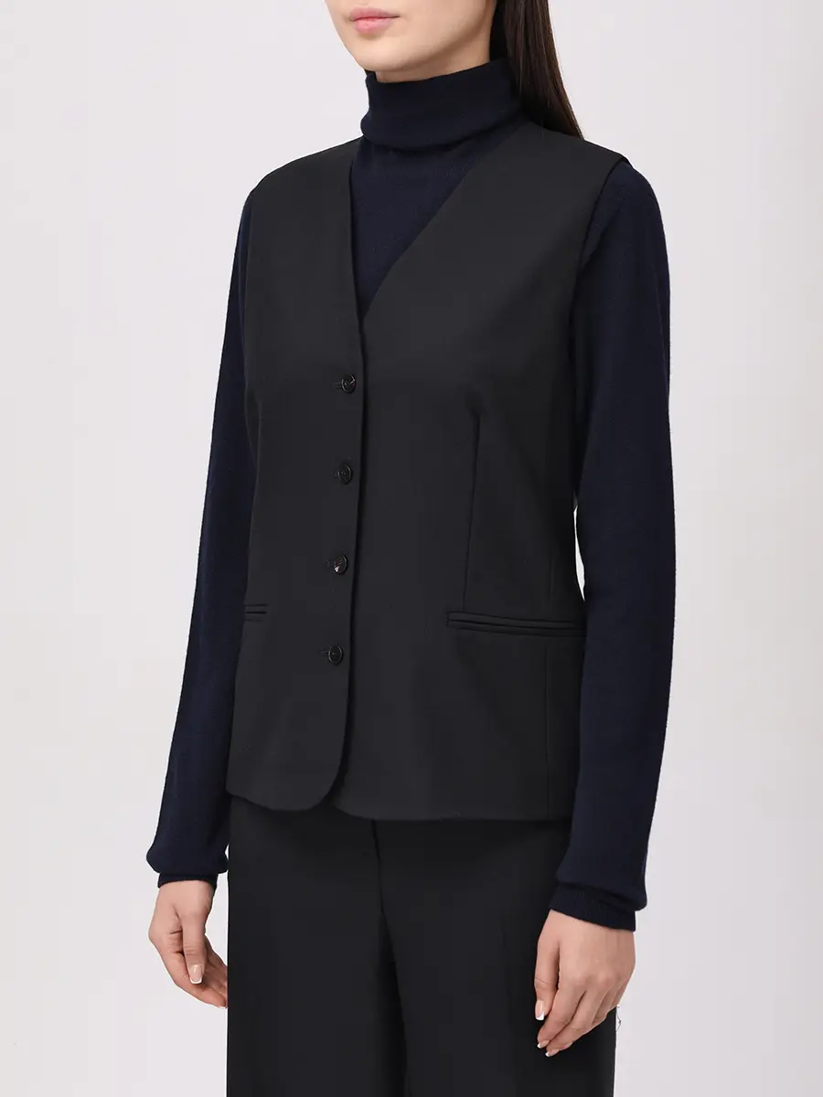 Жилет однотонный