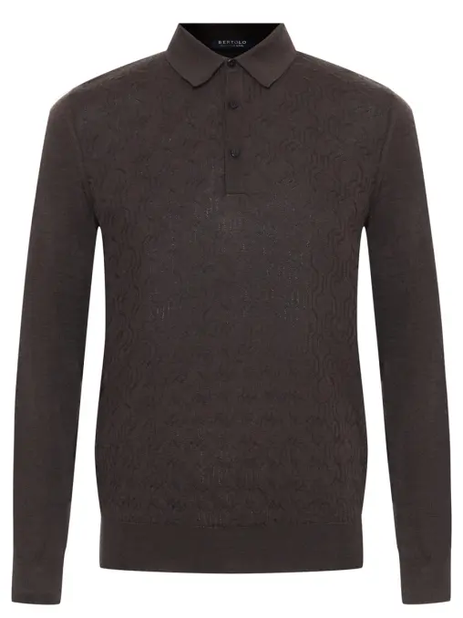 Поло из шерсти и шелка BERTOLO LUXURY MENSWEAR