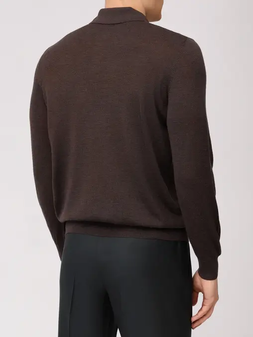 Поло из шерсти и шелка BERTOLO LUXURY MENSWEAR