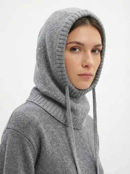 Капор из шерсти и кашемира GRAN SASSO