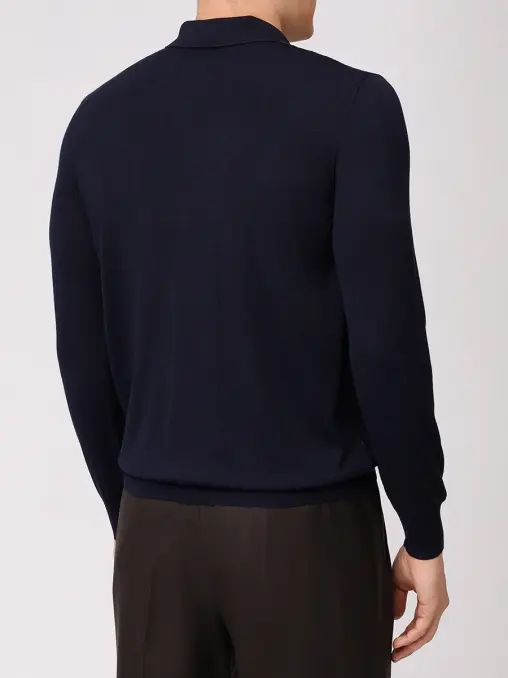 Поло из шерсти и шелка BERTOLO LUXURY MENSWEAR