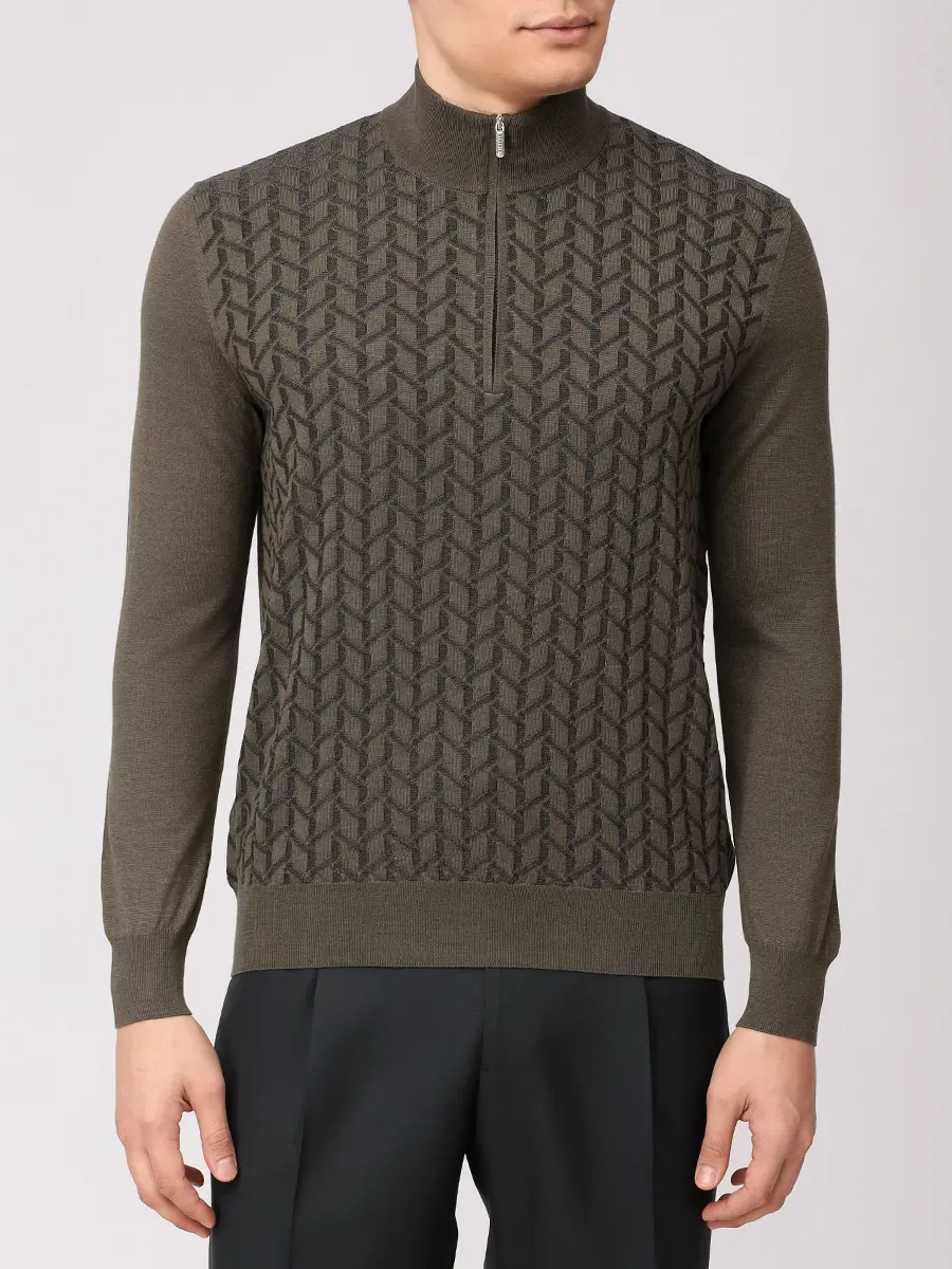 Джемпер из шерсти и шелка