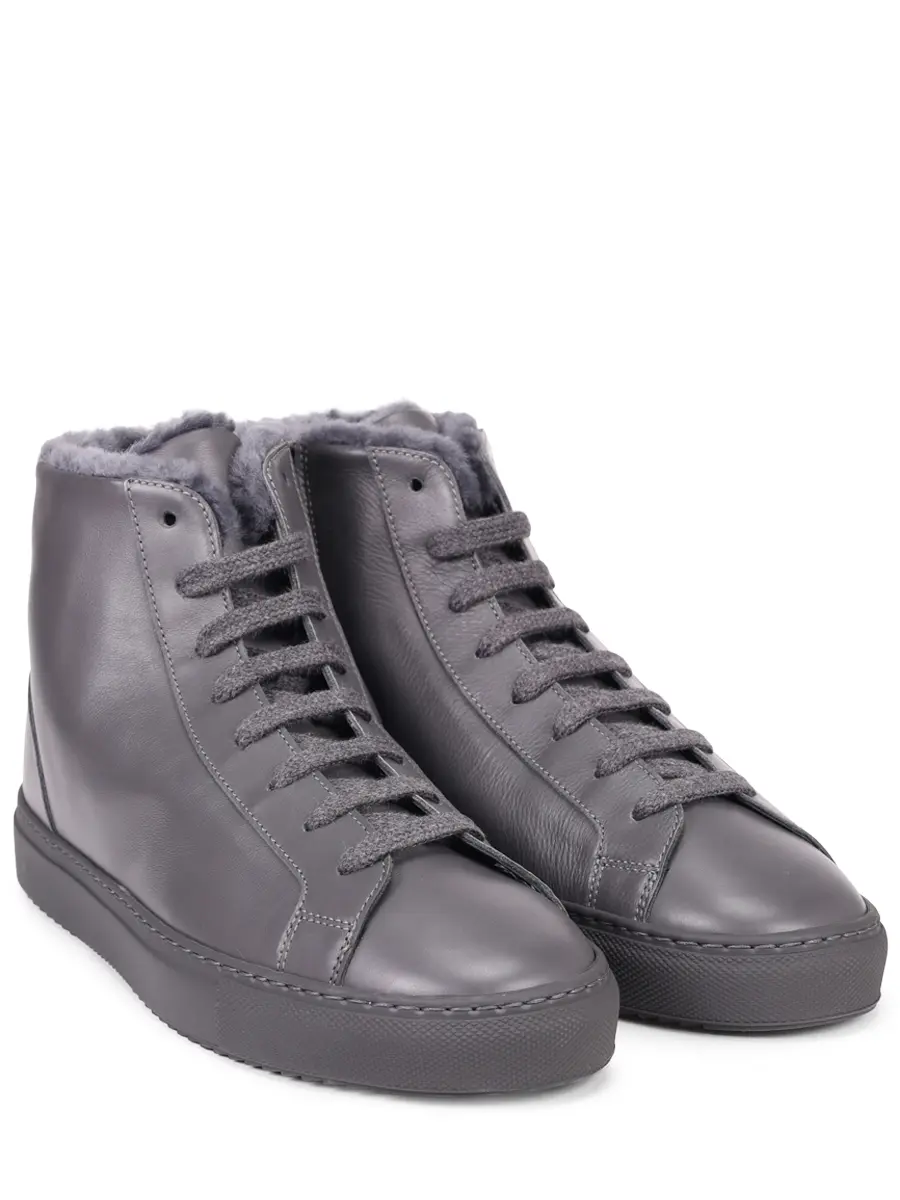 Кеды кожаные на меху