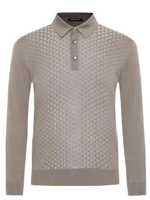 Поло из шерсти и шелка BERTOLO LUXURY MENSWEAR