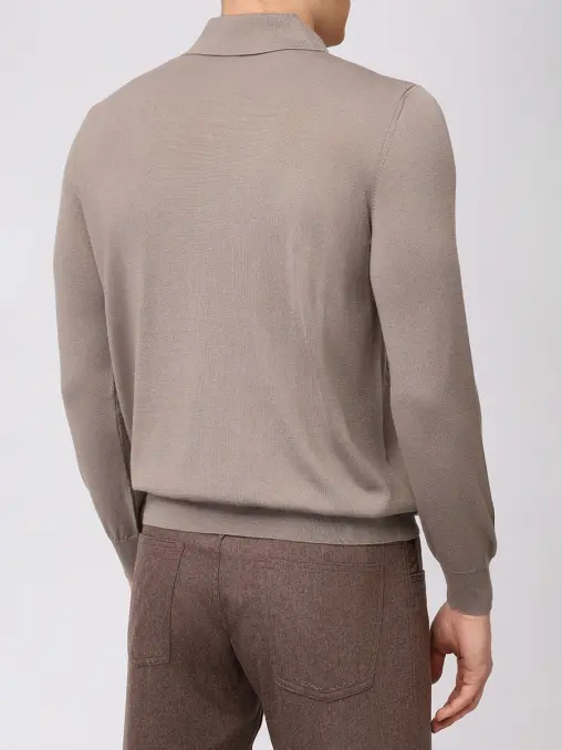 Поло из шерсти и шелка BERTOLO LUXURY MENSWEAR