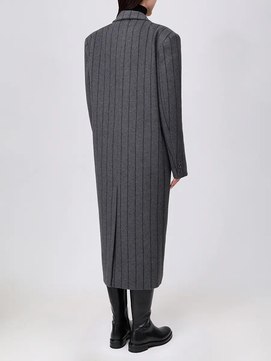 Пальто в полоску