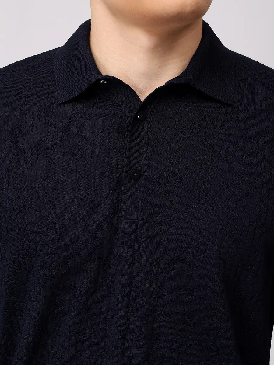 Поло из шерсти и шелка