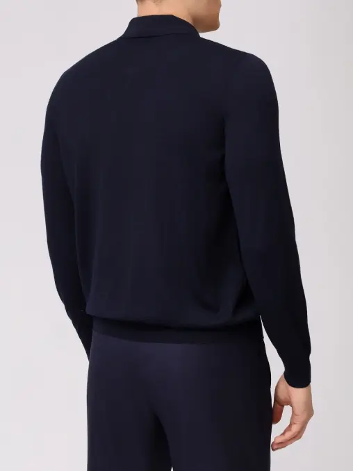 Поло из шерсти и шелка BERTOLO LUXURY MENSWEAR