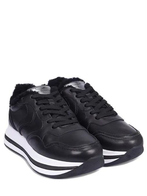 Кроссовки кожаные на меху VOILE BLANCHE