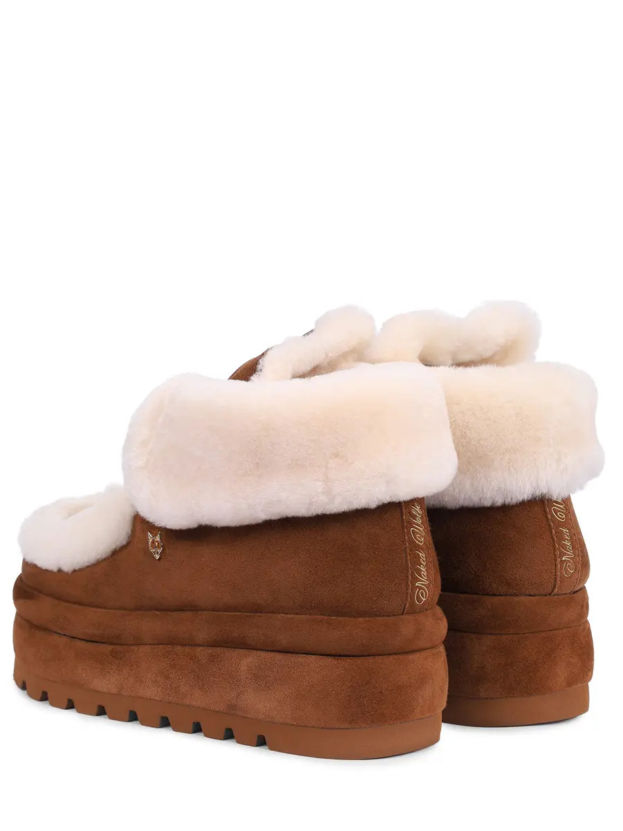Ботинки Bambi замшевые на меху