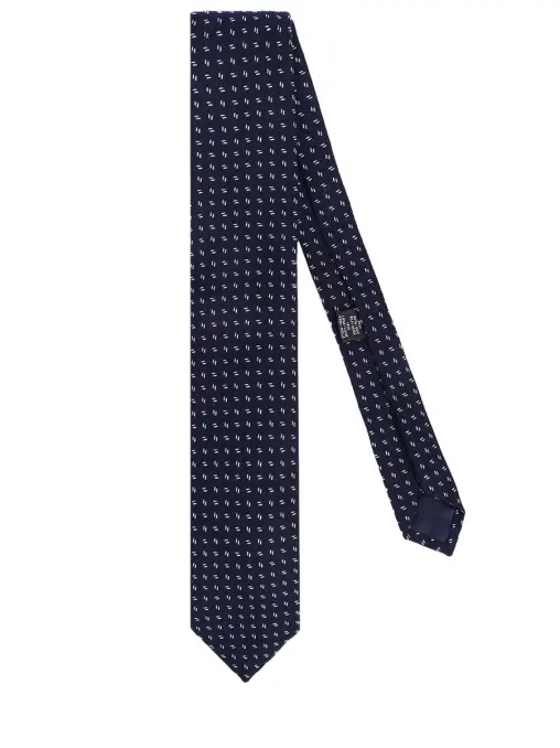 Галстук из шелка и шерсти CESARE ATTOLINI