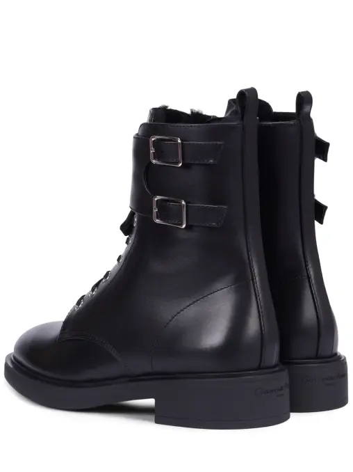 Ботинки кожаные на меху GIANVITO ROSSI