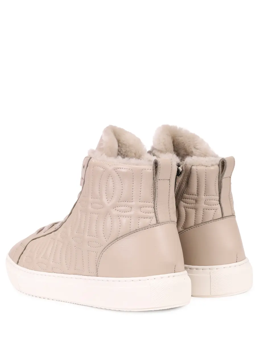 Кеды кожаные на меху