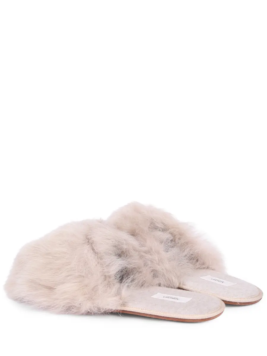 Тапочки из кашемира и меха
