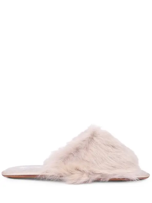 Тапочки из кашемира и меха AGNONA